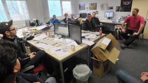 The Jena junior research group leader Dr Alexander Szameit (top right) is now a professor at the University of Rostock
