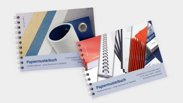 Papiermusterbuch mit Druckmustern