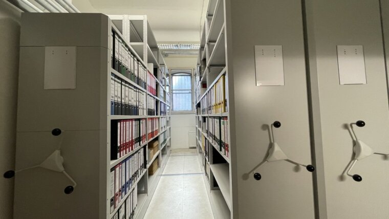 Hebelschubanlage im Archiv
