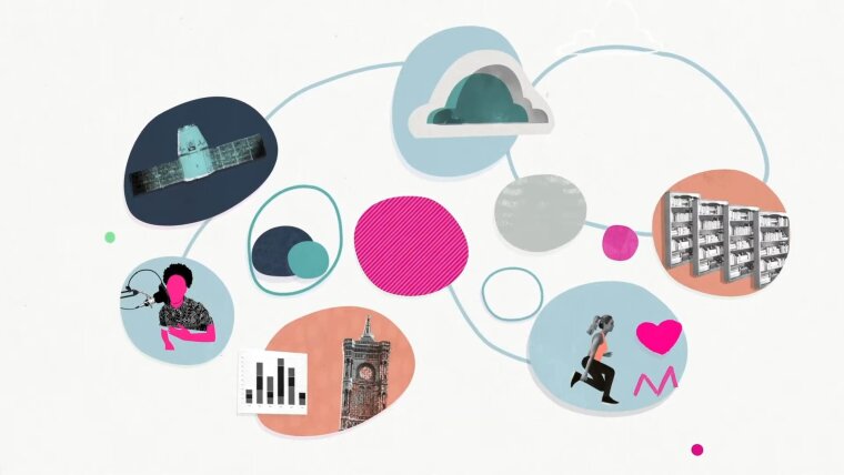 Grafik, die Vernetzung symbolisiert
