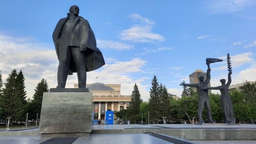 Sowjetische Architektur in Novosibirsk