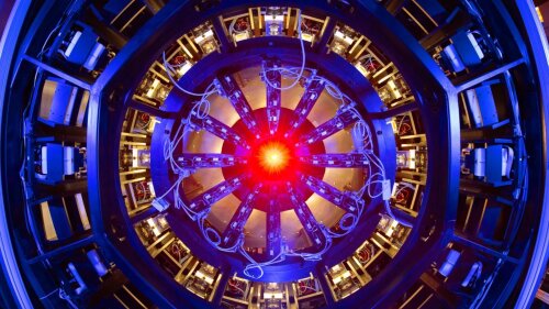 Amplifier stage of the POLARIS high-power laser at the University of Jena.