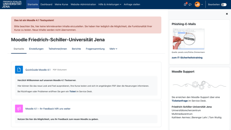 Moodle Testsystem