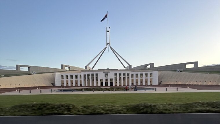 Das neue Parlamentsgebäude Australiens.