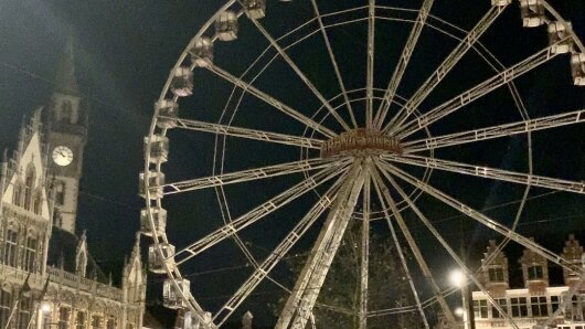 Genter Korenmarkt am Weihnachtsmarkt