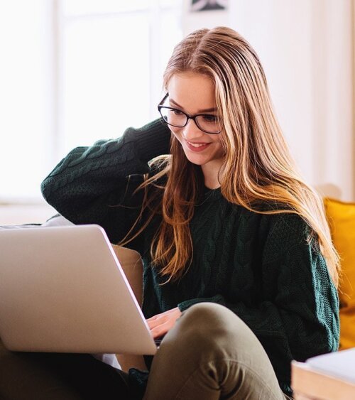 student submits application online