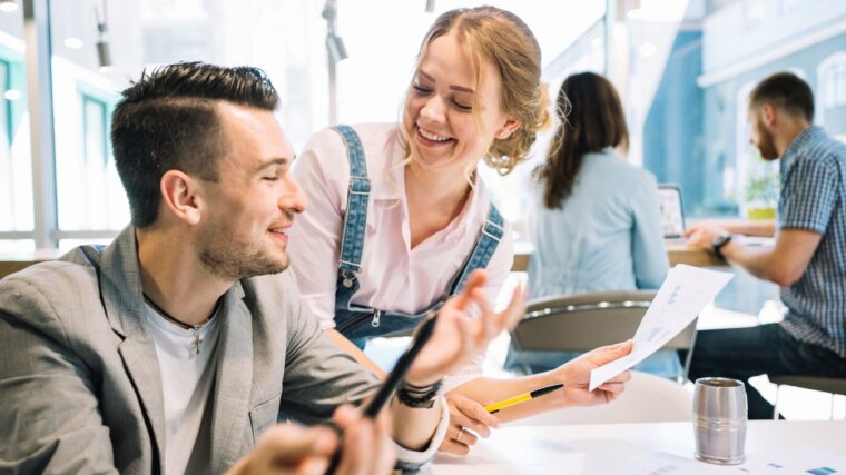 placeholder image — Students during group work