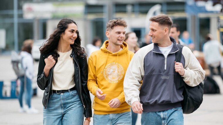 Students on the university campus.