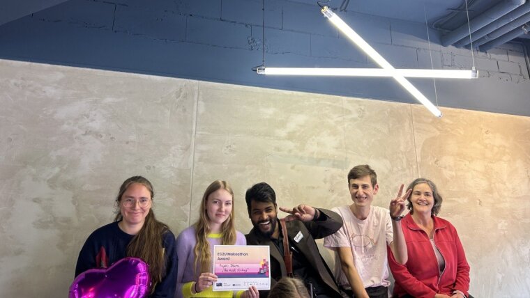 Das vom Green Office unterstützte Team während des EC2U-Makethons am 6./7.Mai 2024