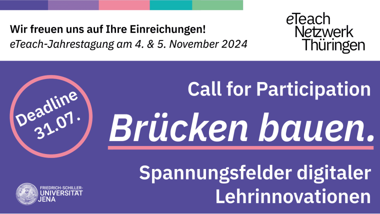 eTeach-Jahrestagung 2024: Brücken bauen. Spannungsfelder digitaler Lehrinnovationen.