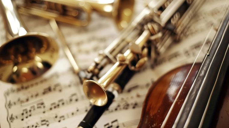 Verschiedene Musikinstrumente