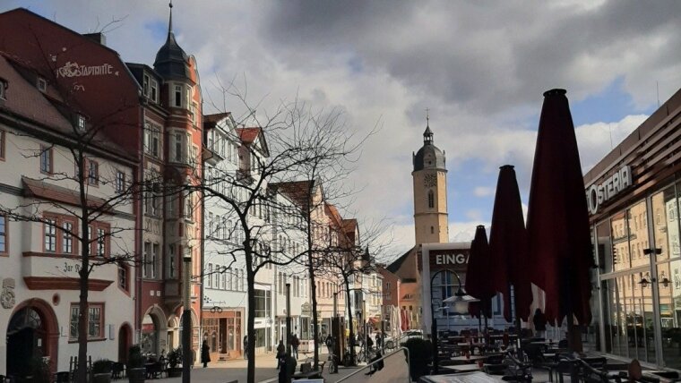 Die Johannisstraße im Zentrum der Stadt