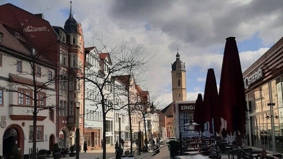 Die Johannisstraße im Zentrum der Stadt