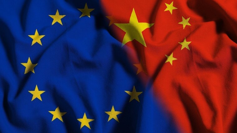 Flaggen Europa China