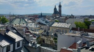 Aussicht von einem der Restaurants in Krakau