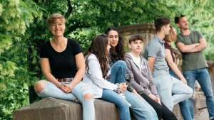 Studierende im Dialog
