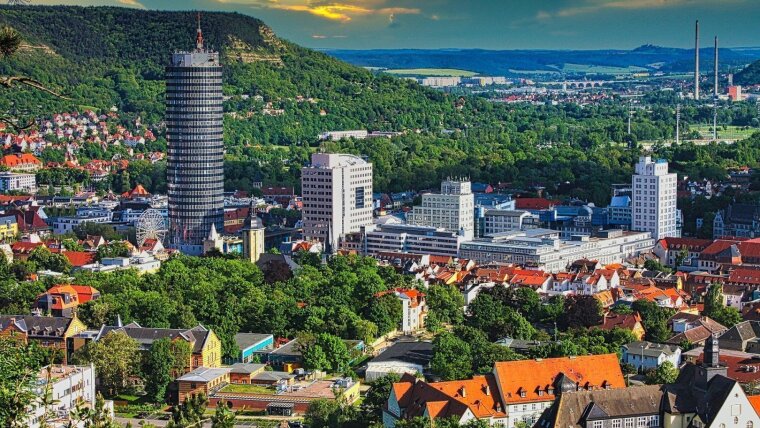 The city centre of Jena