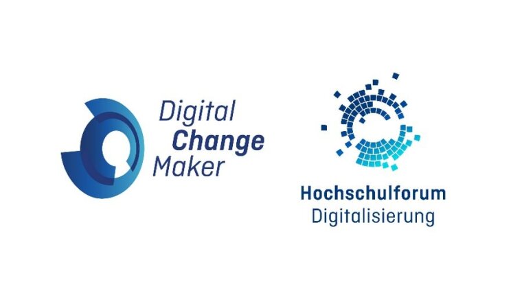 Logos von Digital Change Maker Hochschulforum Digitalisierung