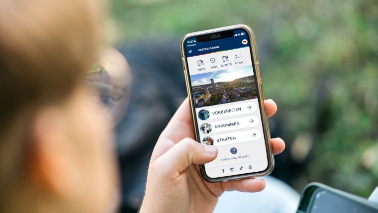 Startbildschirm der App »UniStartJena«