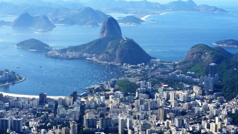 Brasilien, Rio de Janeiro, Pão de Açúcar & Baía de Guanabara