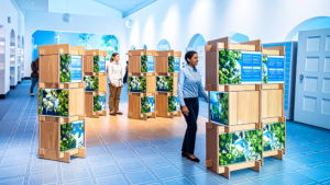 View of the exhibition, AI generated