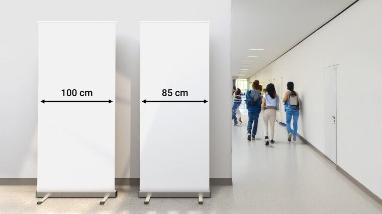 Roll-Up im Foyer der Universität