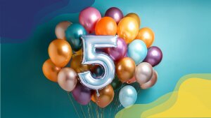 Ballons zum 5. Geburtstag