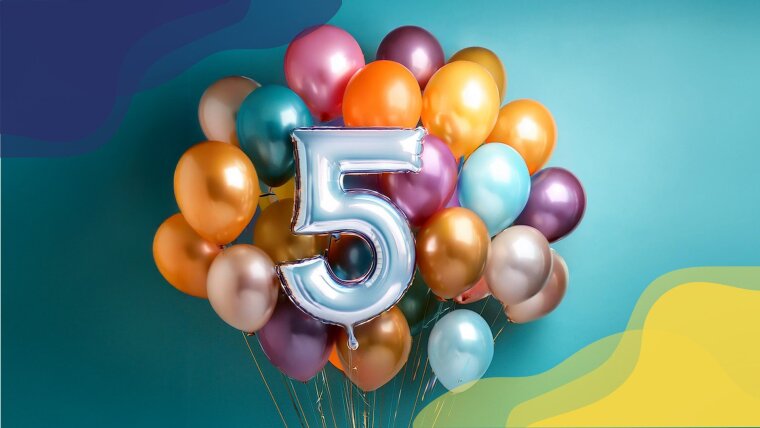 Ballons zum 5. Geburtstag