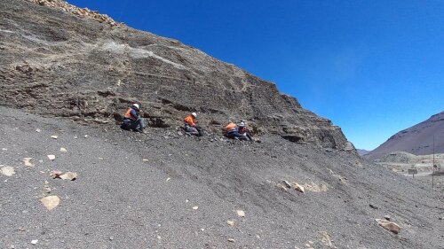 A view of the excavation site in the Atacama Desert of northern Chile.