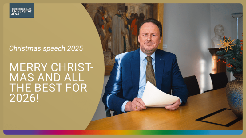 placeholder image — Porträt of the president of Friedrich Schiller University Jena, Prof. Dr Andreas Marx, during his Christmas speech