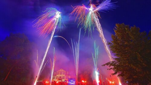 Fireworks at university summer fest
