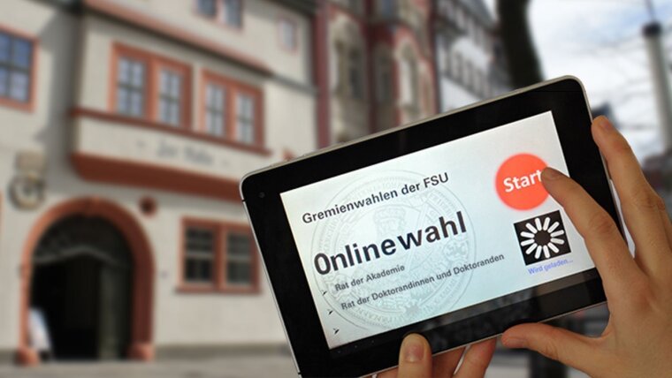 Tablet mit Online-Wahl