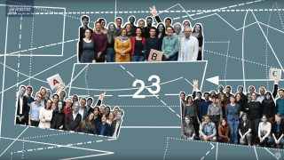 placeholder image — Three group photos of the participants in the Collaborative Research Centre "Structural Change of Property".