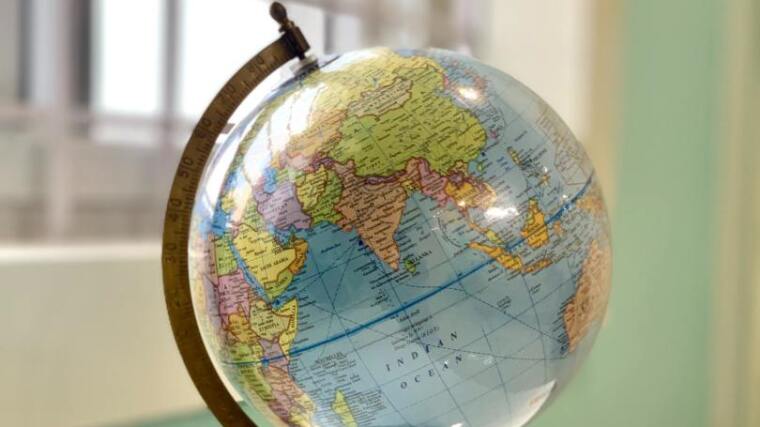 Globe on a desk