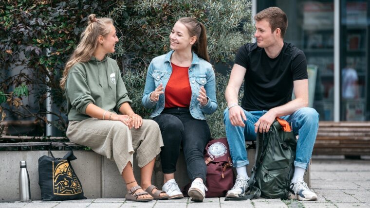 Students on campus