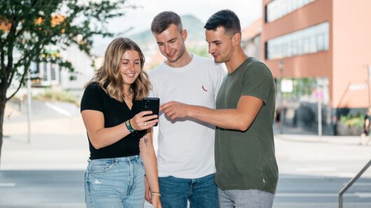 Studierende im Gespräch