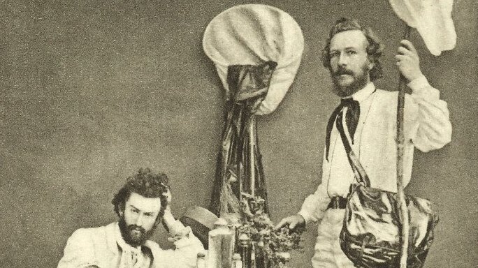 Ernst Haeckel (r.) und Nikolai Miklucho-Maclay in den 1860ern.