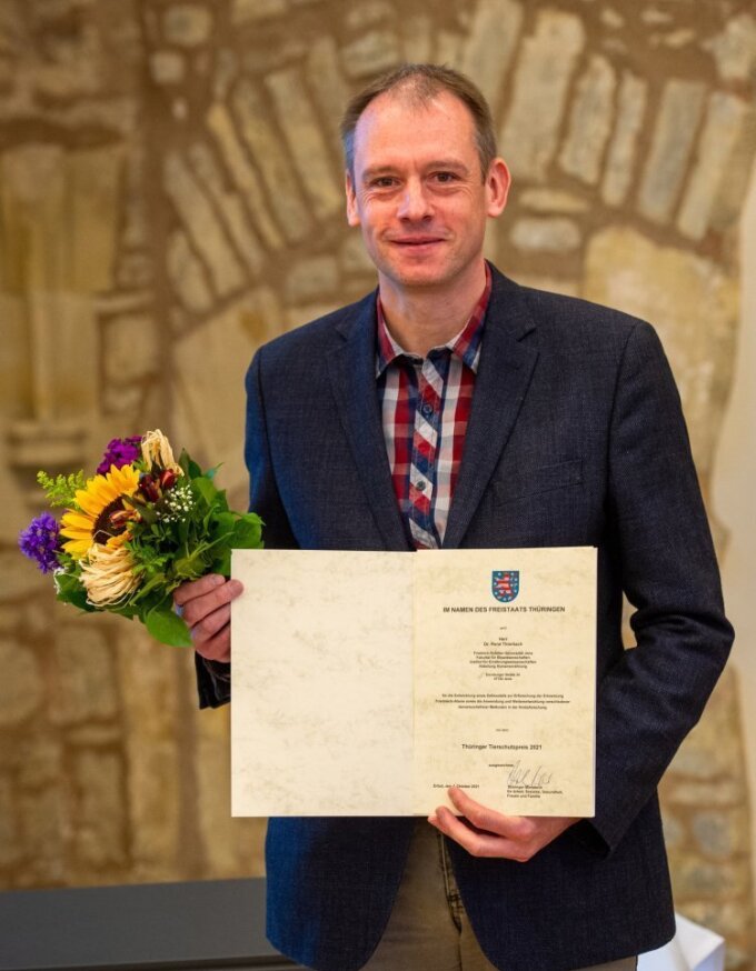 Dr. René Thierbach vom Institut für Ernährungswissenschaften der Uni Jena wurde ebenfalls ausgezeichnet.