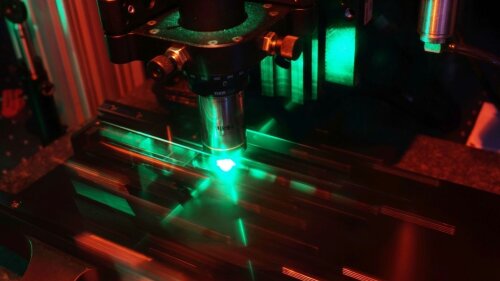 Schreiblaser in einem Labor im Institut für Angewandte Physik.