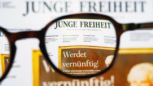 Blick auf die Homepage der deutschen Wochenzeitung "Junge Freiheit".