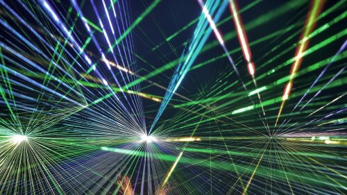 Lasershow zum Sommerfest der Uni Jena