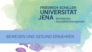 Grafik mit dem Schriftzug des BGMs und des Handlungsfeld Bewegung und gesund ernähren