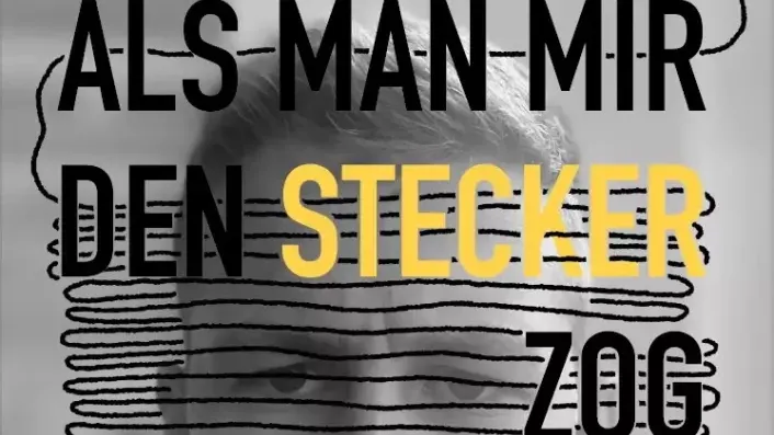 Ausschnitt von Buch-cover "als man mir den Stecker zog" Autor Luca Bischoni