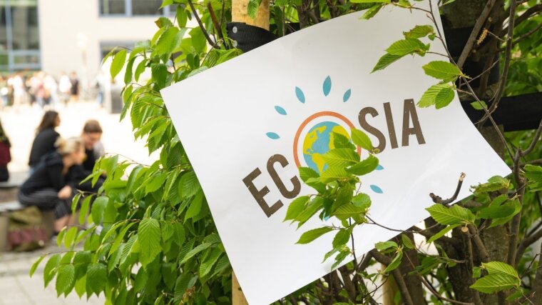 Logo der Suchmaschine Ecosia