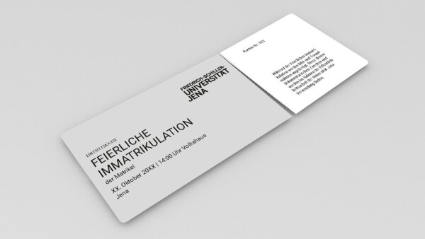 Ticket mit Perforation
