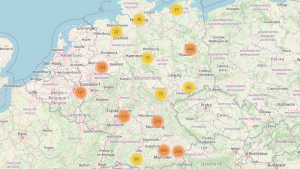 Karte der Eduroam-Standorte