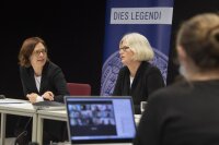 Workshop Selbstständigkeit -- Lehrendensicht (v.l.n.r. Prof. Dr. Miriam Rose, Prof. Dr. Mirka Dickel, Karoline Henkel)