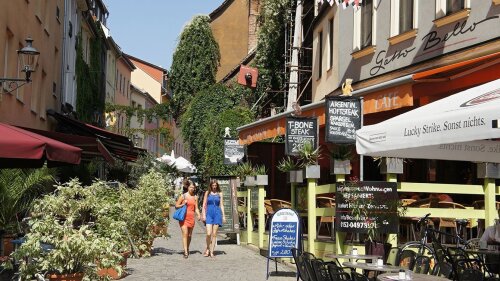 Kneipenstraße in der Jenaer Innenstadt