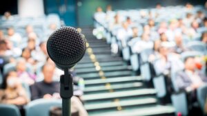 Microphone at a conference